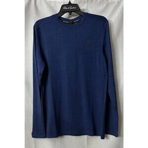 NWT Spyder Active Mens Long‎ Sleeve Quick Dry Breathable Blue Shirt Size Small